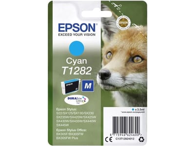 EPSON Cartouche d'encre T1282 Cyan - Renard (C13T12824012)
