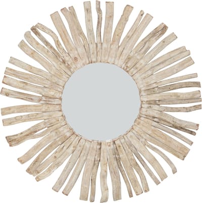 Fine Asianliving Ronde Wandspiegel Solide Houten Lianen Takken D100cm