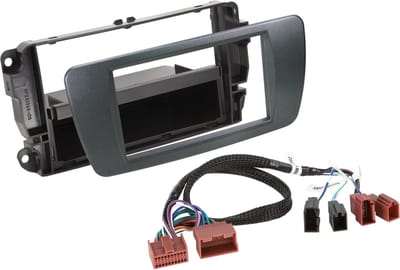 2-DIN Paneel geschikt voor met compartiment Seat Ibiza galway grijs