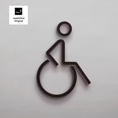 Kleedkamer of toilet deurbord / pictogram - Rolstoel - Mindervaliden - Gehandicapten - Handicap - 3d - hoogwaardig Acryl bord