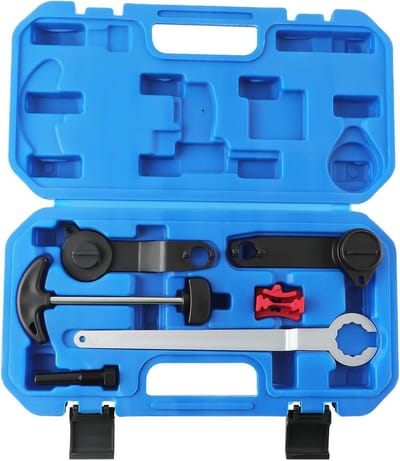 Motor Afstelgereedschap - Tandriem Set - Motor Reparatie - Koolstofstaal Constructie - 40 x 22 x 9 cm - Zilver
