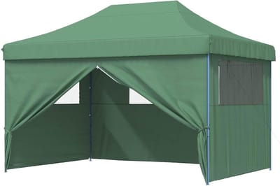 Robuuste Tuintent - Feesttent Partytent - Outdoor Evenementen - Stalen Frame Gecoat - 410 x 279 x 315 cm - Groen