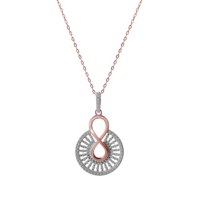 Orphelia SET-7437 - Juwelenset: Ketting + Oorbellen - 925 Zilver Rosé - Zirkonia - 42 cm