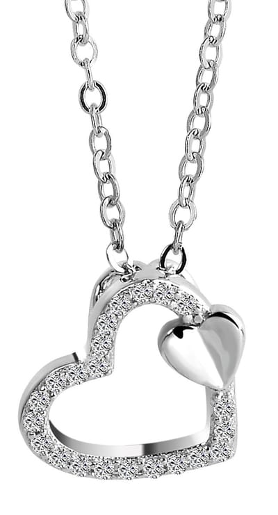 AKZENT Akzent damesketting met hanger "Rebecca" uit 925 Sterlingzilver, gerhodineerd, duurzaam