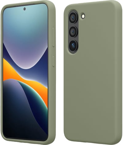 kwmobile telefoonhoesje geschikt voor Samsung Galaxy S23 Plus - Hoesje met siliconen coating - Smartphone case in grijsgroen