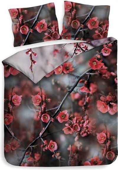 Heckettlane - Ruma dekbedovertrek - Tweepersoons 200x200/220 cm - 2-kussenslopen-60x70cm - Plum red