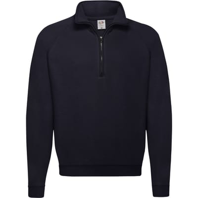 Fruit of the Loom Heren Klassiek 80/20 Rits Hals Sweatshirt (Deep Navy)