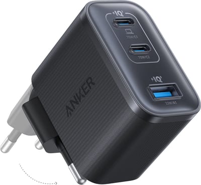 Anker-Nano - Oplader - 3 - Poorts wandadapter met ultrasnelle 70W-output - Compact en stijlvol