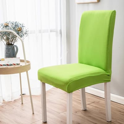 Universele effen stoelhoes met grote elasticiteit, zitbeschermer, stoelhoes voor eetkamerstoelen, geschikt voor hotel en woonkamer. Universal Size lichtgroene kleur