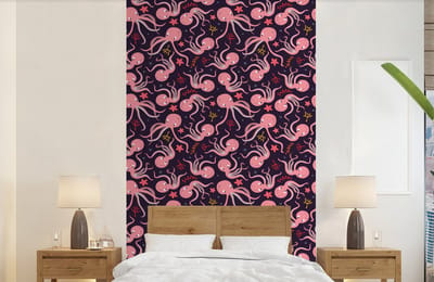 Behang - Fotobehang Octopus - Baby - Design - Breedte 150 cm x hoogte 240 cm