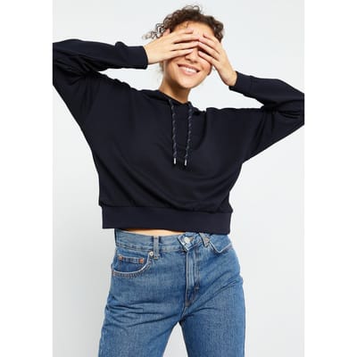 Ontspannen Hoodie Sweatshirt Met Strikdetail