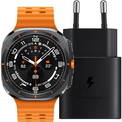 Samsung Galaxy Watch Ultra 4G Grijs/Oranje 47mm + Oplader 25W