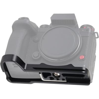 Plaque de Base à Libération Rapide pour Appareil Photo Numérique Lumix S1RII S1II S1IIE Monture de Trépied Compatible 4 Pièces 1/4 Pouce et Une black