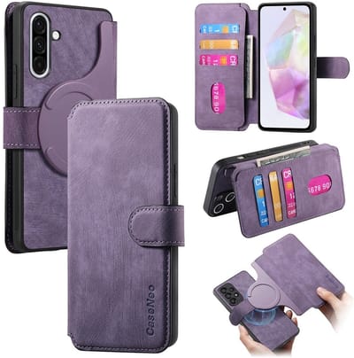 CaseNeo Hoesje - Geschikt voor Samsung Galaxy A36 Hoesje - CaseNeo 2-in-1 Book Case & Back Cover - Paars