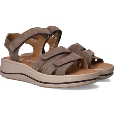 Hartjes 132.2004/30 41.00 Sandalen Grijs Suede Dames Breedtemaat H - Grijs - Maat 37
