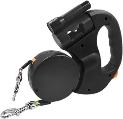 Dubbele Hondenriem - Twee Honden Lijnen - Gezamenlijk Wandelen - 360 Graden Anti-Twist - 3 Meter Lengte - Zwart
