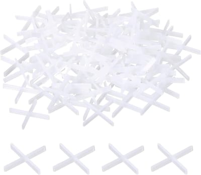 100 stuks tegelafstandhouders 1,5 mm voor keramische tegelinstallatie, herbruikbare plastic dwarsafstandhouders voor wand en vloer, gelijkmatige plaatsing en precisie