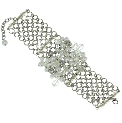 Behave - Armband pareltjes kraaltjes - Feestelijke stijl - Voor avondlooks
