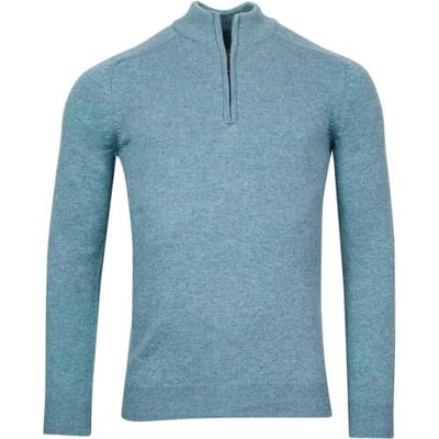 Baileys Trui Half Zip Single Knit Midden Blauw / male