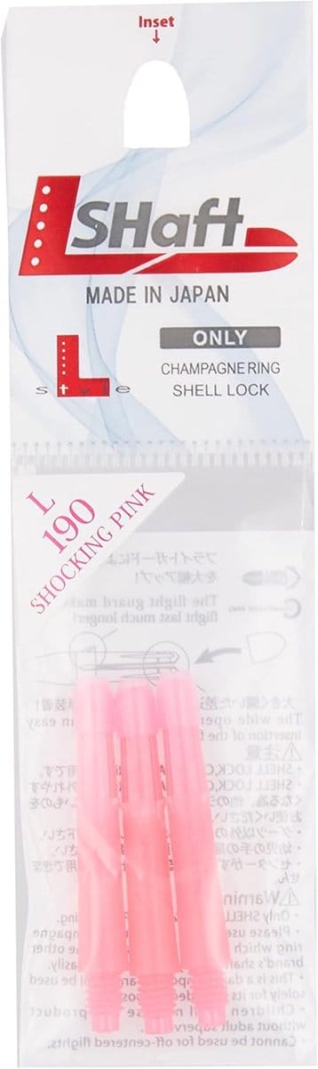 Dart Shafts - Dart Accessoires - Precisie Darts Spelen - Vast Flight Systeem - Kort 190 - Shocking Pink