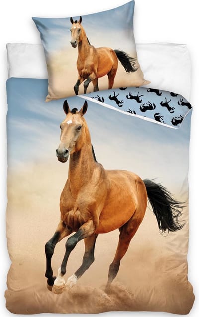 Animal Pictures Dekbedovertrek Paard - Eenpersoons - 140 x 200 cm + 65 x 65 cm - Katoen