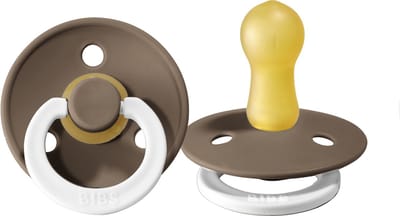 BiBs Glow In The Dark Fopspeen - Rond - 6-18 Mnd - Dark Oak