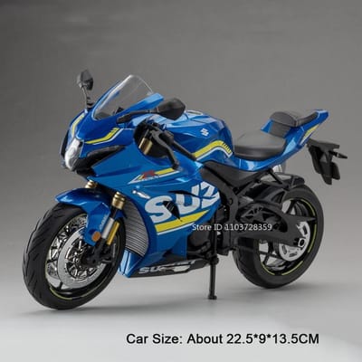 1:9 Zx-10R Gsx-1000R Motorfiets Speelgoedmodellen Legering Diecast Geluid Licht Schokabsorptie Voorwiel Stuurbare Versiering Motorfietsen