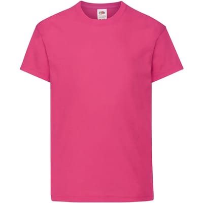 Fruit of the Loom T-shirt Kinderen maat 104 (3-4) 100% Katoen 5 stuks (Roze)