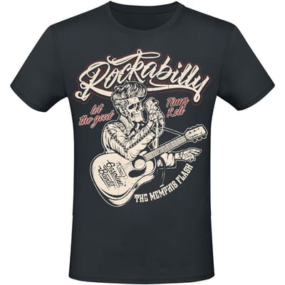 Gasoline Bandit - Rockabilly T-shirt - Memphis Flash - S tot 4XL - voor Mannen - zwart