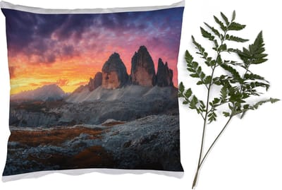Sierkussens - Kussentjes Woonkamer - 40x40 cm - Rotsen - Berg - Zonsondergang - Landschap