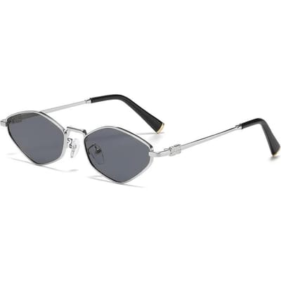 Lunettes de soleil polygonales personnalisables pour femmes à monture métallique complète Lunettes luxueuses résistantes aux UV Stt Photographie Défilé