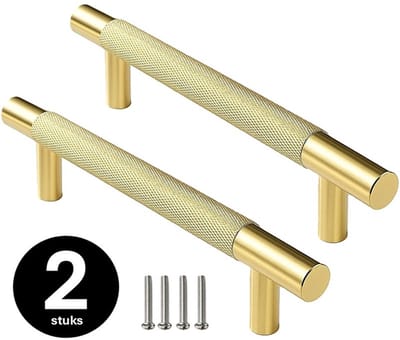 MSQDESIGN - Handgrepen Goud - Handgreep Goud 128mm - 2 stuks - Handgrepen kast - Meubelgrepen - Keukengreep Goud - Kastgrepen - Handgrepen keukenkastjes - Meubelgreep - Handgrepen voor deurtjes - handgreep keuken - Deurgreep - ladegreep