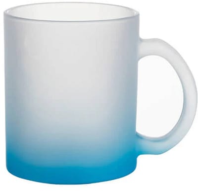 Nevolis® Glazen Mok 300ml Frosted Gradient Blauw – Stijlvolle en Unieke Drinkbeker