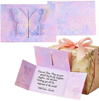 Dailygoods - 18 stuks uitnodigingskaarten voor kinderverjaardag, verjaardagskaarten met vlinderdesign, inclusief 18 enveloppen, feestuitnodigingen voor meisjes en jongens, afmetingen 14 x 10 cm