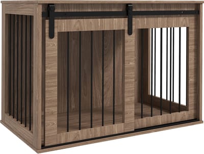 PawHut hondenkooi - afsluitbaar - met schuifdeur - 98 x 58 x 61 cm