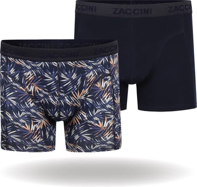 Zaccini Cotton Stretch Boxershorts - Blauw - 2 stuks - Heren onderbroeken - Boxer - 95% Katoen - Maat XXXL