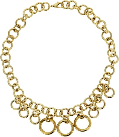 Behave - Lange ketting zwart goudkleur met lagen - Elegant avondstijl