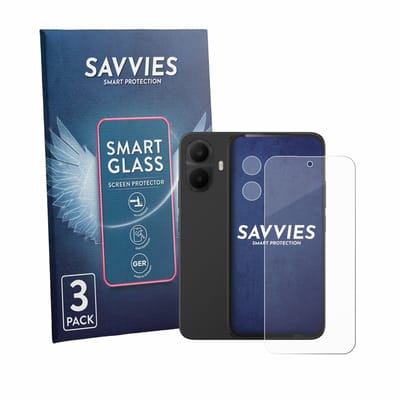 3 Stuks Savvies Screenprotector - geschikt voor TCL K70 4G (Voor+Camera) - beschermfolie glas transparant