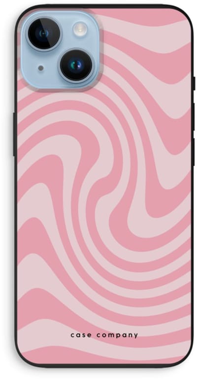 Case Company® - Hoesje geschikt voor iPhone 14 hoesje - Swirl Roos - Biologisch Afbreekbaar Telefoonhoesje - Bescherming alle Kanten en Schermrand