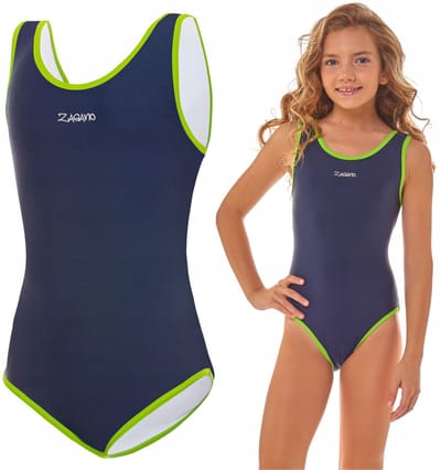 ZAGANO - Badpak meisjes - Maat 122 - Sneldrogende - Sport zwempak - Strandpak damen