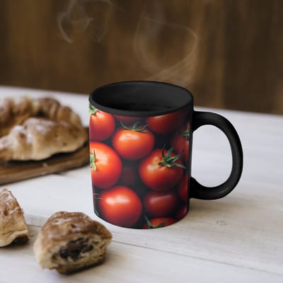 Magische Mok - Foto op Warmte Mokken - Koffiemok - Groente - Rood - Tomaten - Magic Mok - Beker - 350 ML - Theemok