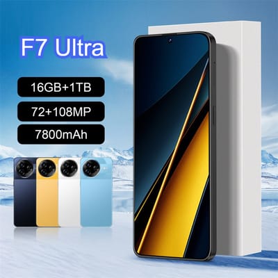 Nieuwe Smartphone F7 Ultra 7800mAh Batterij 7.3 inch Android Originele 22GB + 2TB Snapdragon 8gen4 Global Versie 4G 5G Dual Sim-kaart