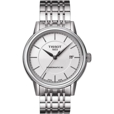 Tissot Carson Automatisch Mechanisch Herenhorloge 40mm Wit Wijzerplaat Roestvrijstalen Kast Roestvrijstalen Armband Herenhorloges Zilver T085.407.11.011.00 Silver white