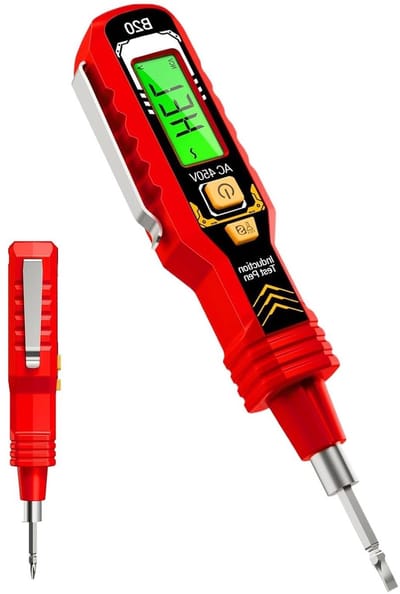 Spanningstester Digitaal - Stroomschakelaar Zoeker - Elektra Inspectie - Contactloze Detectie - 16 cm Lengte - Rood