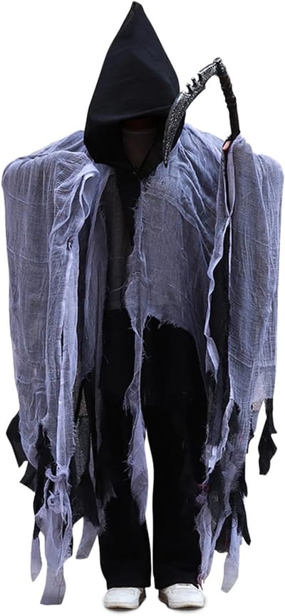 Haal het Halloween Kapmantel voor Middeleeuwse en Renaissance Kostuums - Griezelige Grim Reaper Cape voor Volwassenen, Perfect voor Cosplay en Feestjes