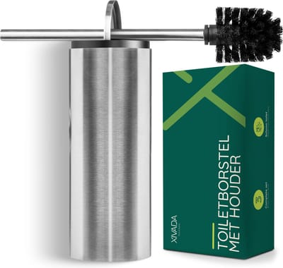 Wc borstel met houder Vrijstaand - Toiletborstel Rvs - Toilet Borstel zonder Boren