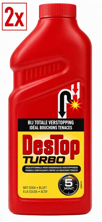 2 x DesTop Ontstopper Turbo - 500 ml