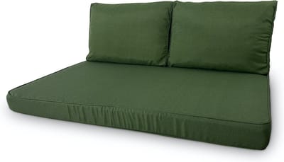 Madison - Loungekussen - Tuinkussen - Palletkussen - Rugkussen - 3-delig - 120cm x 80cm - Lounge Groen - Limited Edition