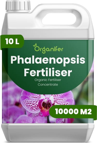 Vloeibare Meststof Voor Phalaenopsis 10 L Voor 10000 M2 - Npk 3-4-3 - Ondersteunt Langdurige Bloeicycli En Herhaalde Bloei - Versterkt Bloemstelen En Verbetert Het Behoud Van Knoppen - Verbetert De Algehele Plantvitaliteit - Organifer