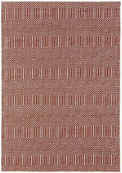 Easy Living - Sloan-Marsala Vloerkleed - 160x230  - Rechthoek - Laagpolig Tapijt - Modern - Rood, Wit